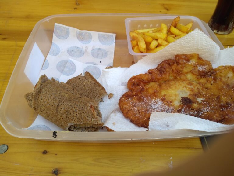 Crepes and Pastries are typical fare at the snack bars. There are also many full service restaurants.