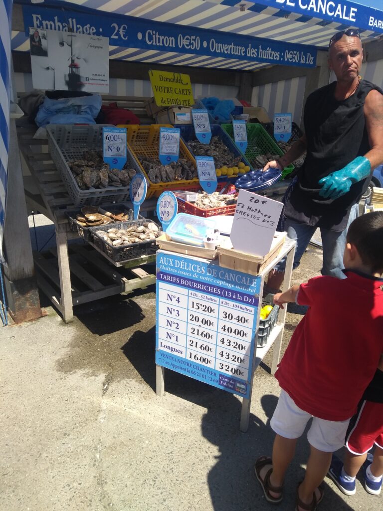 Oysters are sold by their size